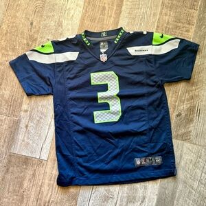 Nike Seattle Seahawks Russell Wilson Jersey Boys Youth Medium 10/12 Navy
